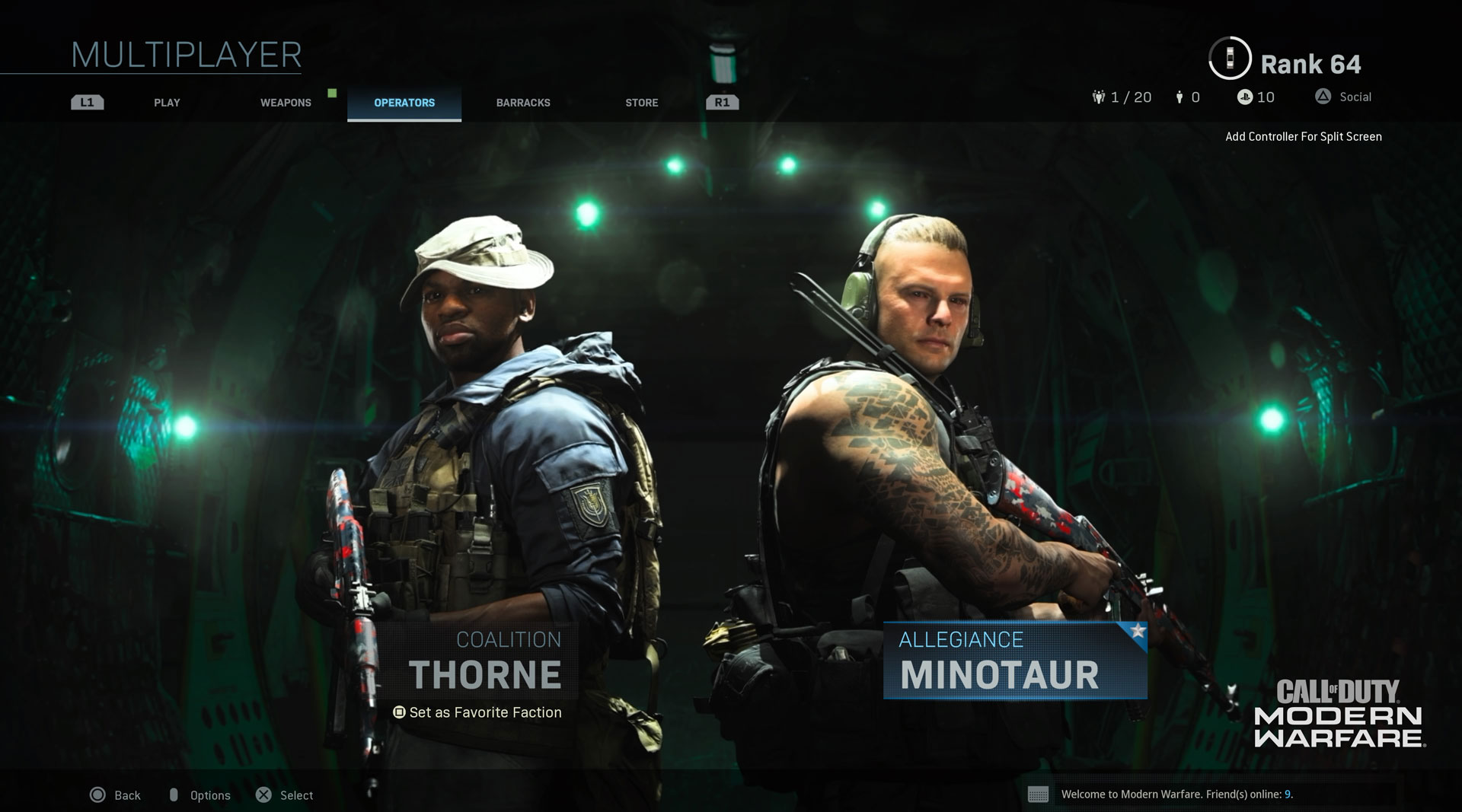 call of duty modern warfare multiplayer split screen