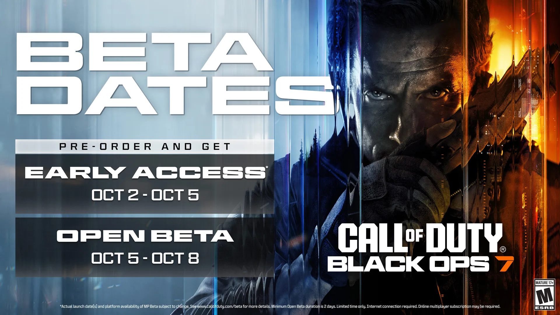 BO7 Beta Dates: Oct 2–5 Early Access, Oct 5–8 Open