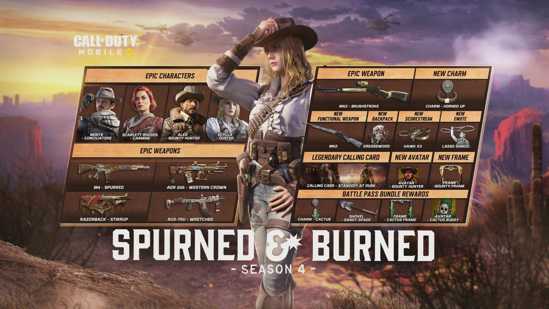 Announcement to the Wild West in Spurned & Burned, Season 4 of
