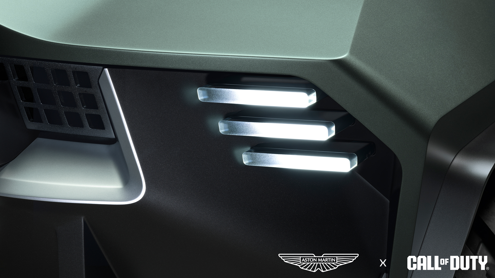 Aston Martin Dreadnought concept photography — rear three-quarter view