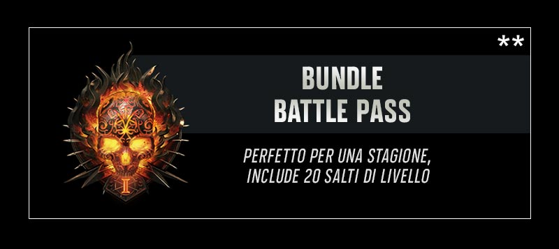 Bundle Battle Pass. Valido per una stagione, include 20 salti di livello