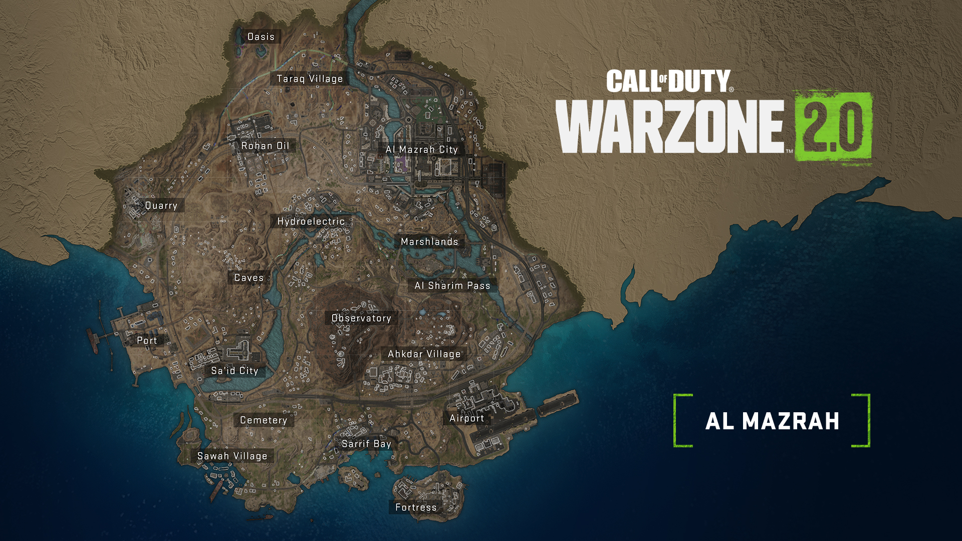 Call of Duty Warzone 2.0 Karte von Al Mazrah